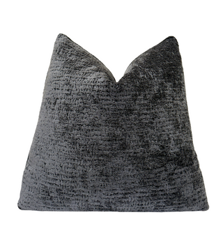 Gray Chenille Throw Pillow