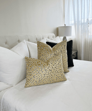 gold leopard bed