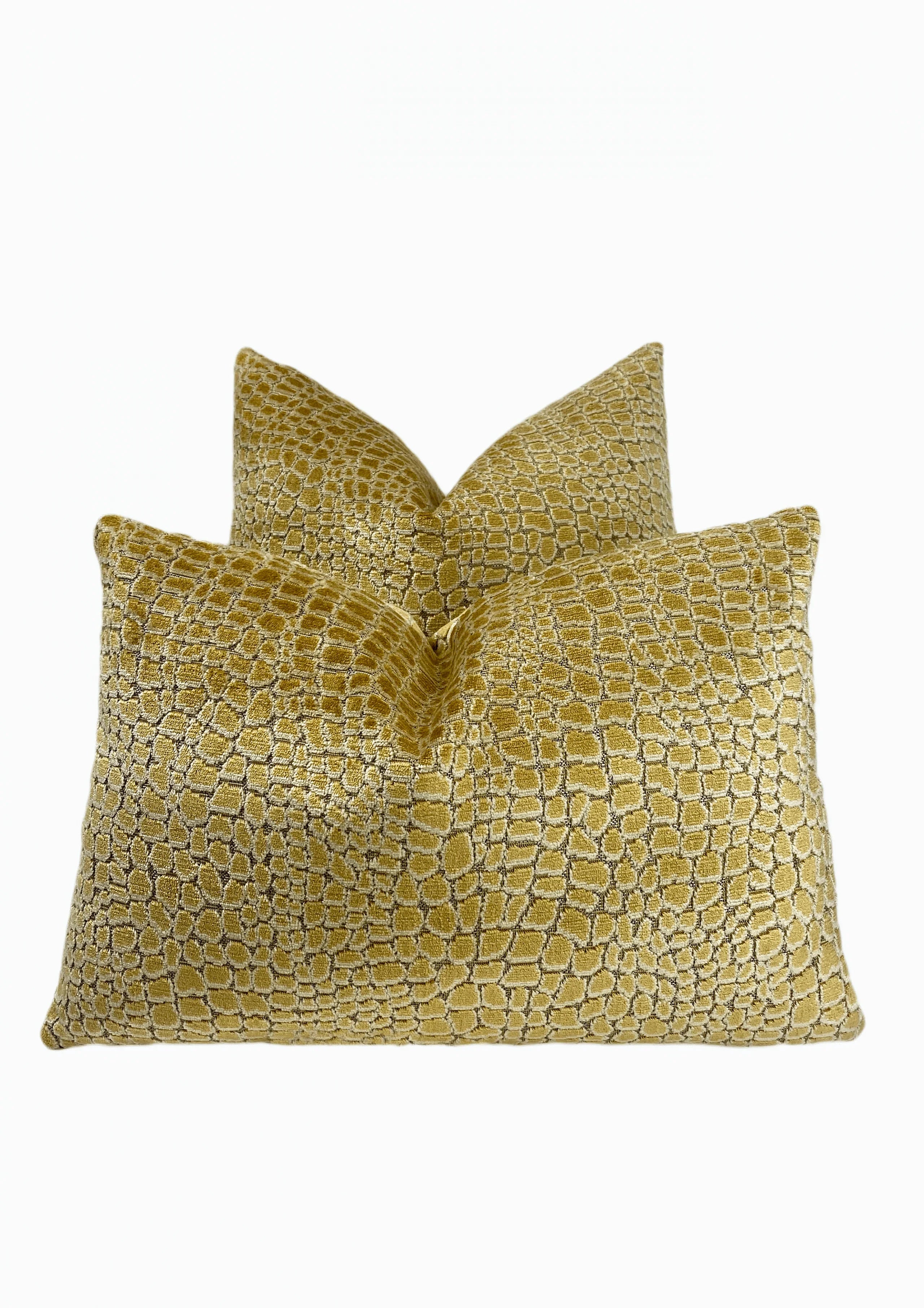 Gold and Cream Pebbles Velvet Throw Pillow – Smithy Home Couture