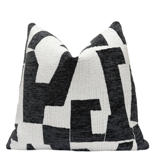 Graphite Hierographic Throw Pillow