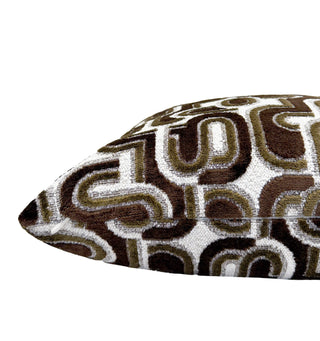 Walnut Groove Velvet Throw Pillow