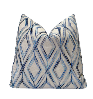 Ocean Diamond Chenille Throw Pillow