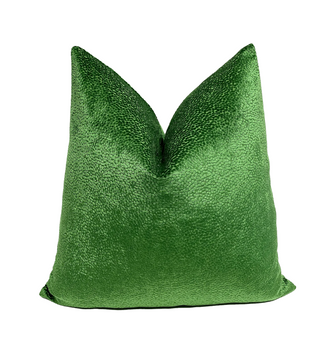 Hunter Green Velvet Throw Pillow