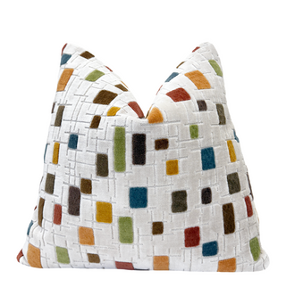 Harvest Mosaic Velvet Throw Pillow