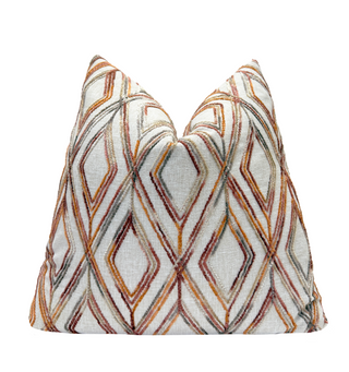 Autumn Diamond Chenille Throw Pillow