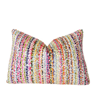 Monet Stripe Velvet Throw Pillow