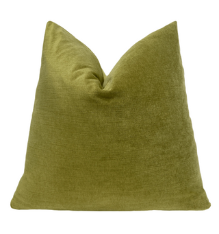 Lemongrass Velvet Throw Pillow