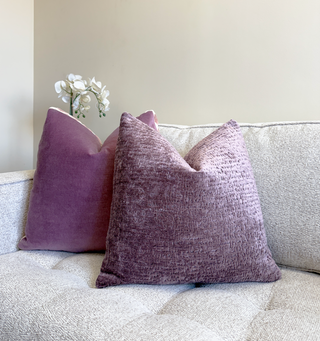 Lilac Chenille Throw Pillow