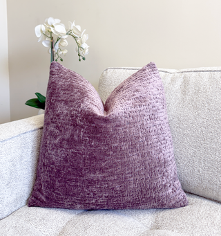 Lilac Chenille Throw Pillow