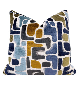 Blue Aussie Velvet Throw Pillow