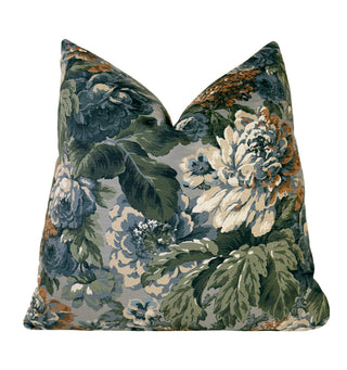 Verdant Victoria Velvet Throw Pillow