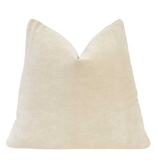 Natural Velvet Throw Pillow