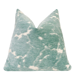 Seafoam Isle Velvet Throw Pillow
