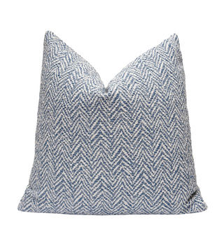 Blue Chevron Throw Pillow