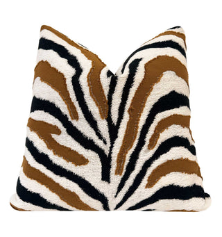 Cognac Tiger Throw Pillow