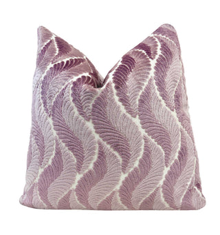 Lilac Botanical Velvet Throw Pillow