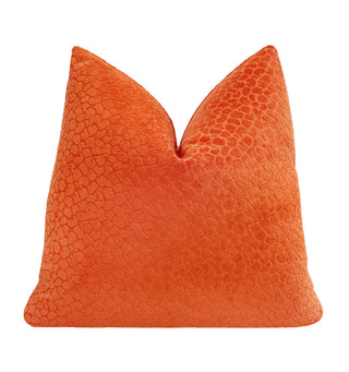 Orange Animal Print Velvet Pillow