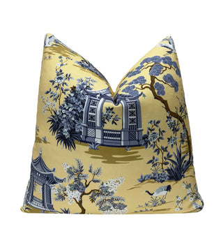 Yellow Pagoda Throw Pillow