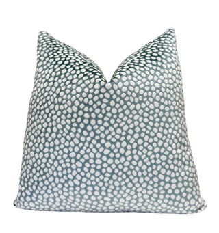 Sage Pebble Velvet Throw Pillow