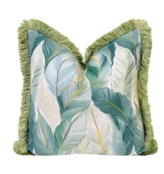 Tropical Green Throw Pillow