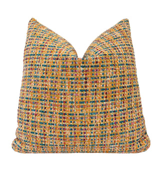 Marigold Plaid Throw Pillow