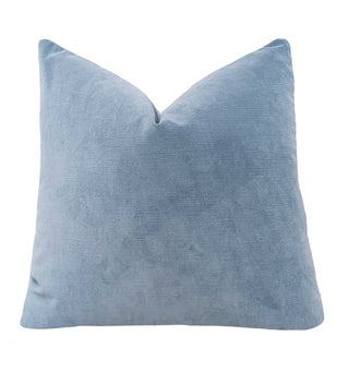 Steel Blue Velvet Throw Pillow