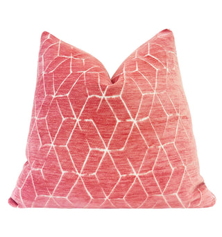 Guava Opal Velvet Throw Pillow