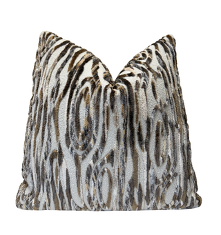 Latte Flow Velvet Throw Pillow