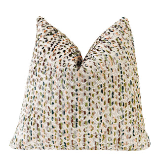 Woodland Leopard Velvet Throw Pillow
