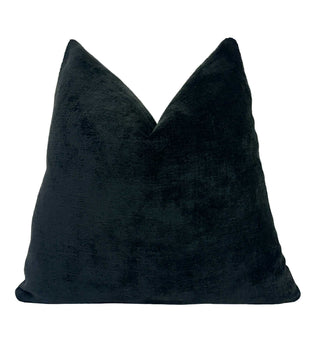 Ebony Solid Chenille Throw Pillow