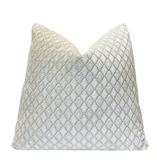 Champagne Diamond Velvet Throw Pillow