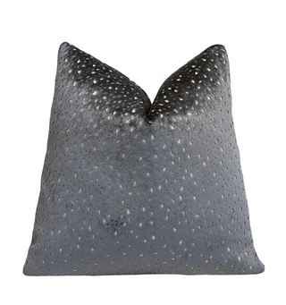 Graphite Dapple Velvet Throw Pillow