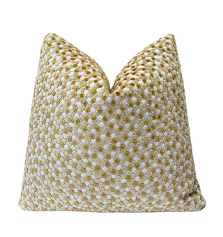 Gold Dot Velvet Throw Pillow