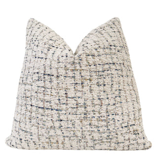 Ivory Tweed Throw Pillow