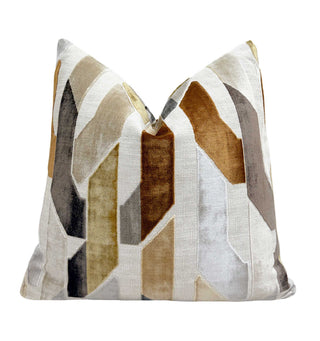 Amber Muse Velvet Throw Pillow