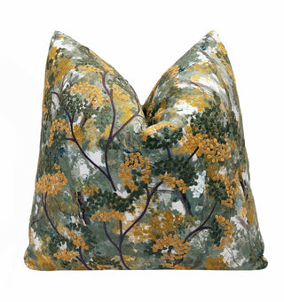Mosswood Embroidered Throw Pillow