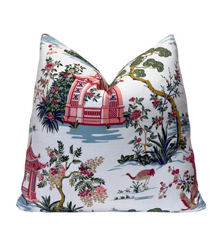 Pink Pagoda Throw Pillow