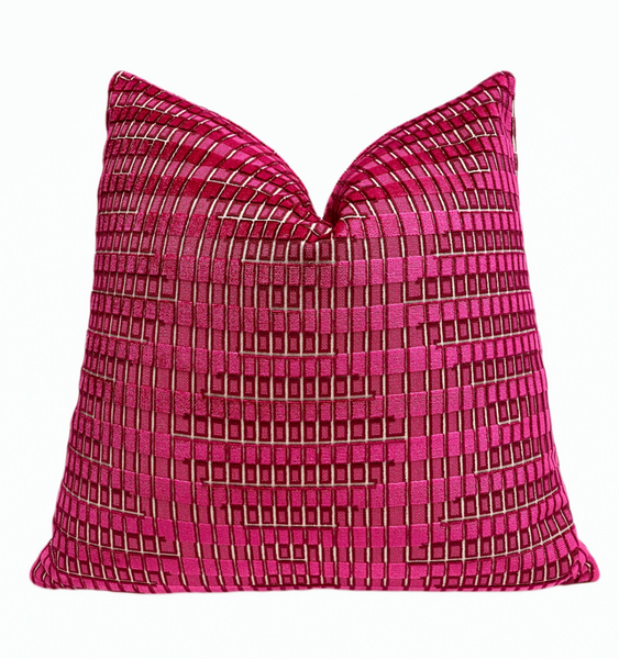 Fuchsia Berry Velvet Throw Pillow Smithy Home Couture
