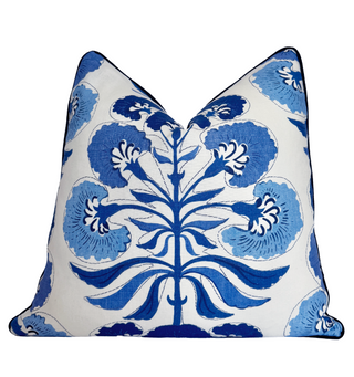 Thibaut Tybee Tree Blue Throw Pillow Cover