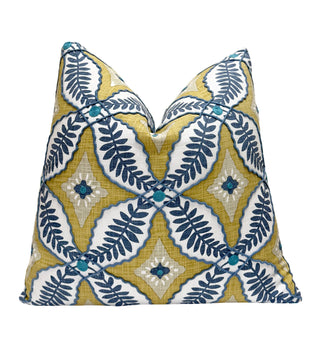 Trellis Bloom Embroidered Throw Pillow
