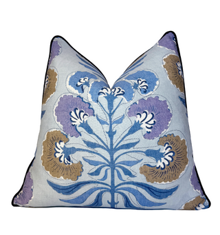 Thibaut Tybee Tree Blue Lavender Throw Pillow Cover