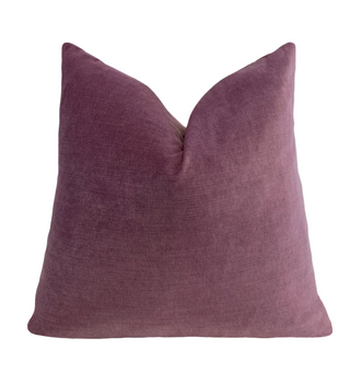 Mauve Purple Velvet Throw Pillow