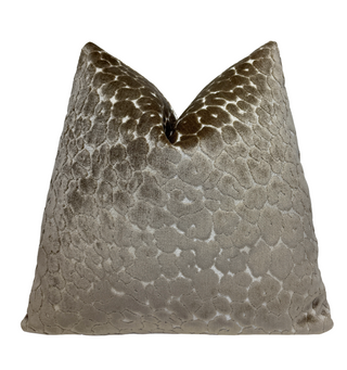 Mushroom Leopard Velvet Throw Pillow