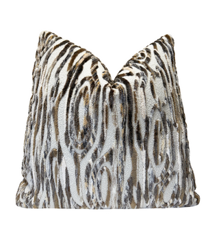 Latte Flow Velvet Throw Pillow