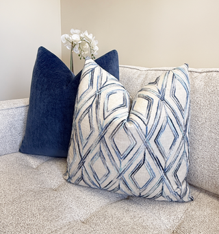 Ocean Diamond Chenille Throw Pillow
