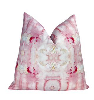 Pink Multi Kaleidoscope Throw Pillow