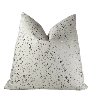 Pearl White, Silver and Gold Specks Throw Pillow