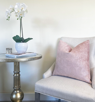 Modern Blush Chenille Throw Pillow