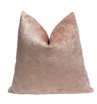 Modern Blush Chenille Throw Pillow