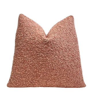Raspberry Blush Boucle Throw Pillow